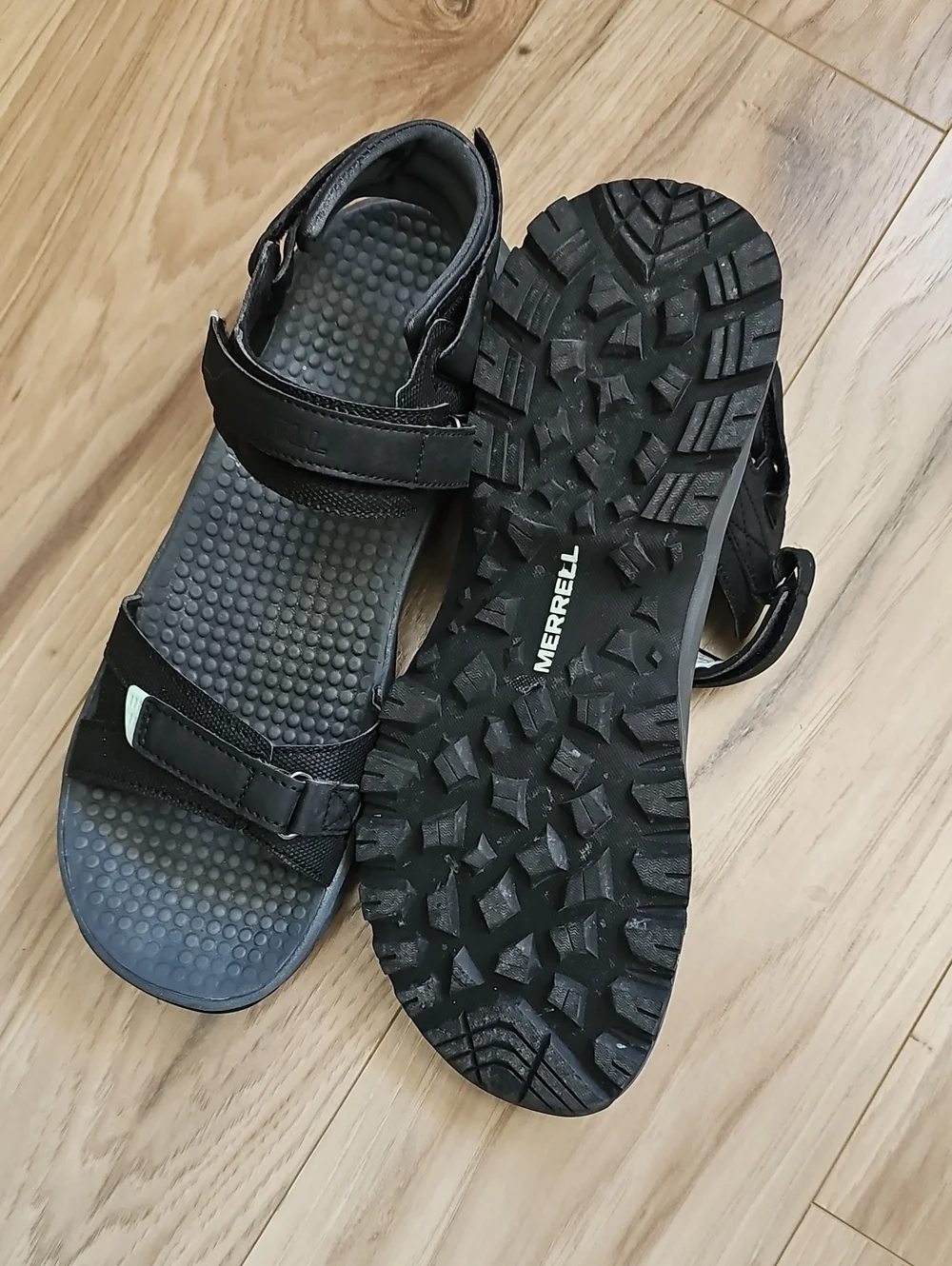 Merrell Black Women’s Trail Sandals with Rugged Outsole